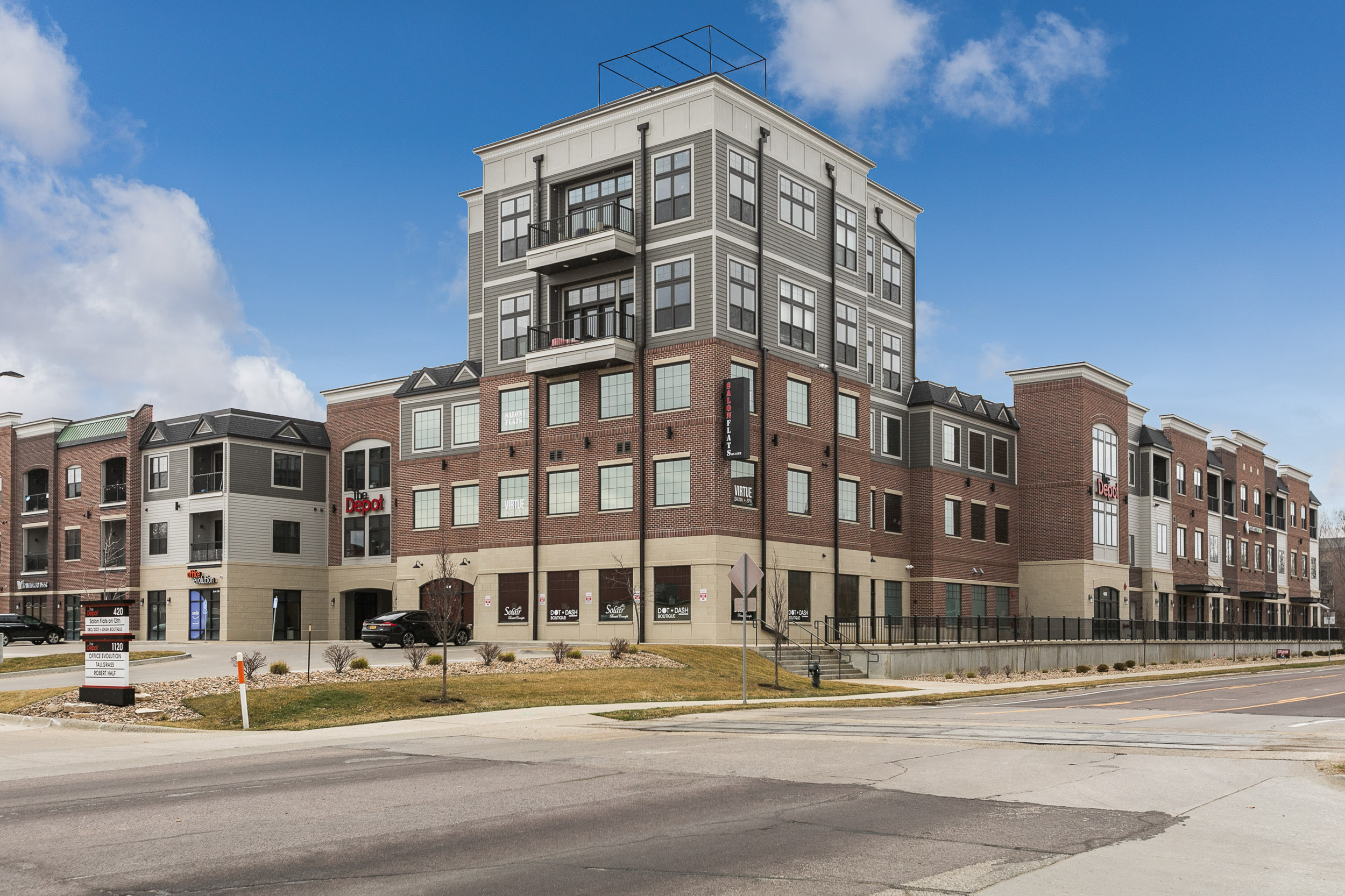The Salon Flats on 12th at The Depot in Cedar Rapids NewBo District